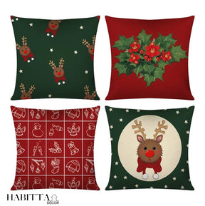 Kit com 4 Capas para Almofada Decorativa de Nata