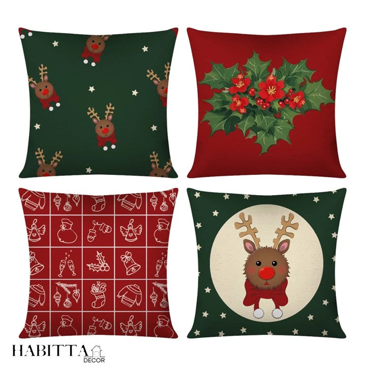 Kit com 4 Capas para Almofada Decorativa de Nata