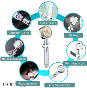 Chuveiro Hélice Cabeça de Alta Pressão