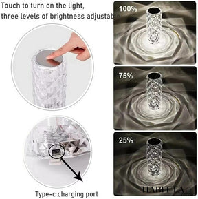 Luminária de Cristal em LED 16 Cores Projetor