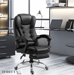 Cadeira de Escritório Presidente com Apoio para os Pés