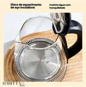 Chaleira Elétrica Jarra 1.8L Vidro