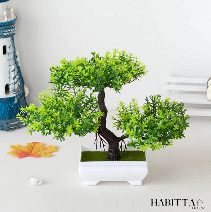 Planta artificial bonsai 25cm realista para decoração