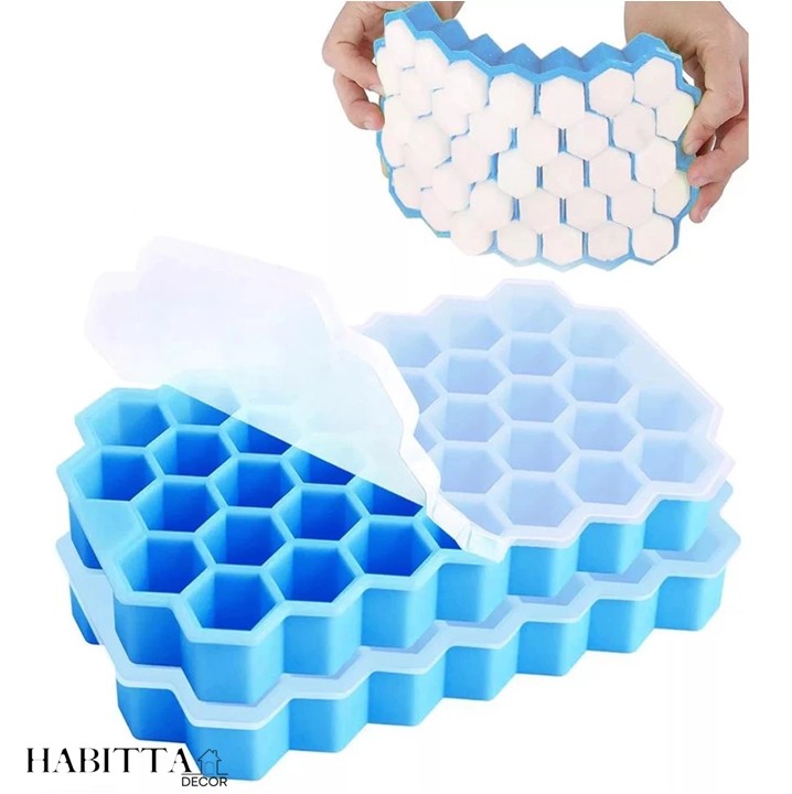 Forma De Gelo 37 Cavidades Formato Favo Mel