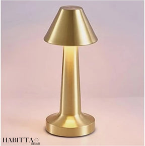 Luminária de Mesa Candeiro Dumbbell Touch Luxuosa com 3 Tons de LED