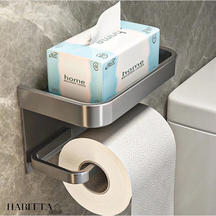 Suporte de Papel Higiênico Premium com Apoio para Celular