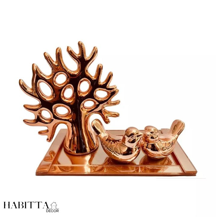 Kit para Decoração Passarinho Árvore da Vida - Cerâmica