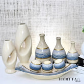 Conjunto 9 Peças de Vasos Cerâmica para Enfeite