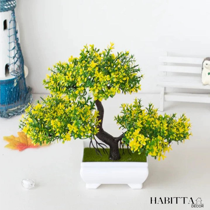 Planta artificial bonsai 25cm realista para decoração
