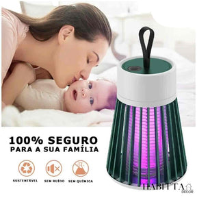 Lâmpada Elétrica Mata Mosquitos Ultravioleta USB Recarregável