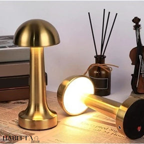Luminária de Mesa Candeiro Dumbbell Touch Luxuosa com 3 Tons de LED