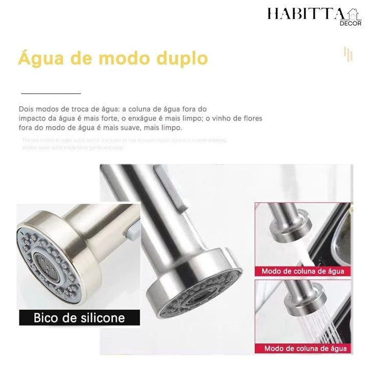 Torneira Flexível Gourmet para Cozinha