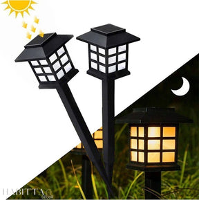 Kit Luminaria Solar de Espeto para Jardim - LED Recarregável