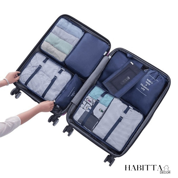 Kit 8 Bolsas Organizadoras a Prova D'água Para Viagem