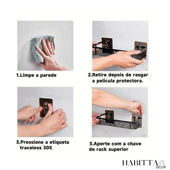 Suporte de Shampoo e Sabonete Premium - Sem Furo