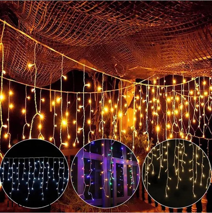 Pisca Pisca Cascata de Natal com 400 LEDs e 8 funções