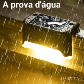 Kit Balizador de Escada - Luz de Sobrepor para Jardim Externo com Energia Solar