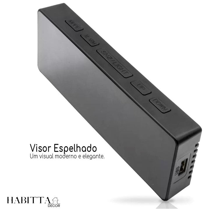 Relógio Despertador Digital Decorativo de Mesa