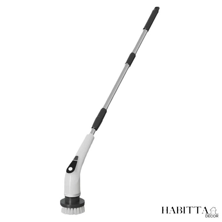 Escova elétrica para limpeza de banheiro e cozinha com cabo alongador