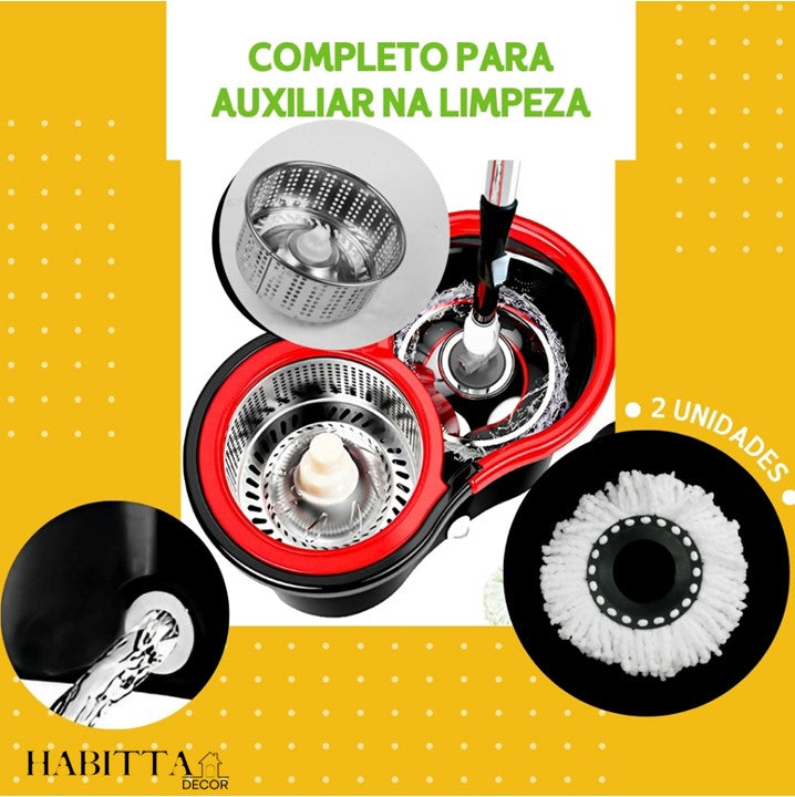 Mop com Cabo de 140 cm + 2 Refis