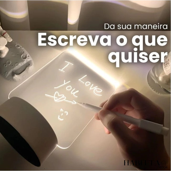 Luminária Criativa de Mesa para Anotações