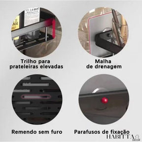 Suporte de Shampoo e Sabonete Premium - Sem Furo