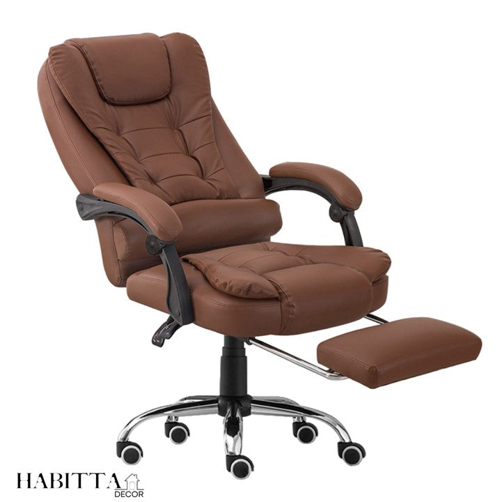 Cadeira de Escritório Presidente com Apoio para os Pés
