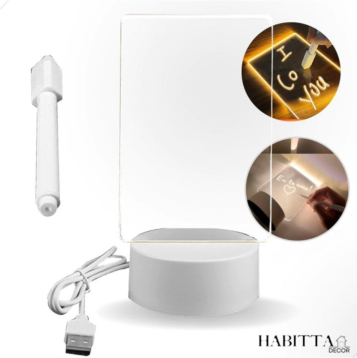 Luminária Criativa de Mesa para Anotações