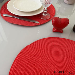 Kit com 6 Peças de Jogo Americano Redondo Sousplat