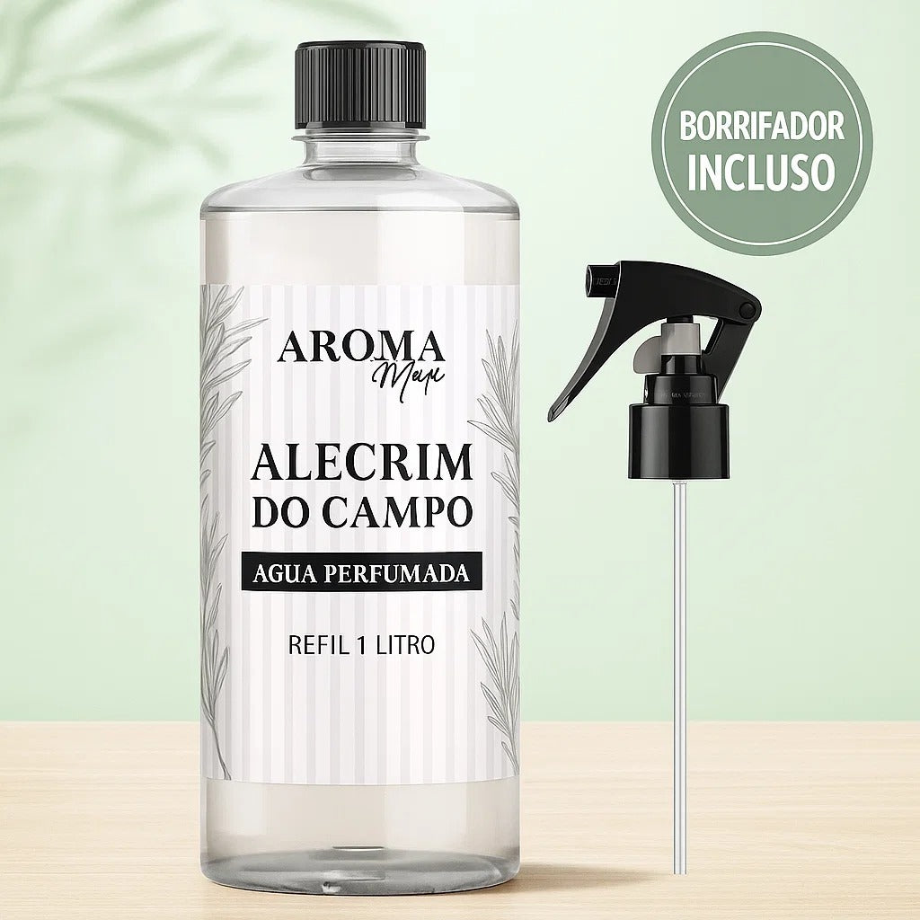 Água Perfumada 1 litro para Lençóis, Roupas e Tecidos + Borrifador