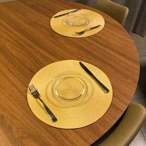 Kit com 6 Peças de Jogo Americano Redondo Sousplat