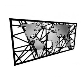Quadro Placa Espelho Decorativo Mapa Premium