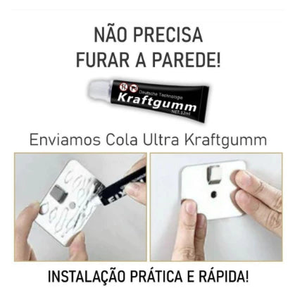 Suporte Organizador para Utensílios de Cozinha 8 Ganchos