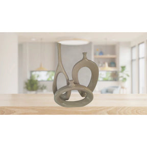 Kit Trio Vaso Vasado Estilizados em Cerâmica para Centro de Mesa Sala Decoração