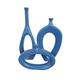 Trio de Vasos Vasados Estilizados em Cerâmica