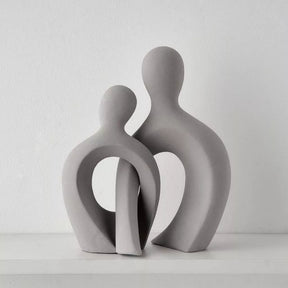 Estátua Casal Encaixe Nórdico Abstrata Branco Preto Para Casa Decoração, Sala De Estar, Escritório, Para Casa