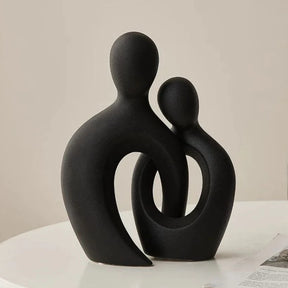 Estátua Casal Encaixe Nórdico Abstrata Branco Preto Para Casa Decoração, Sala De Estar, Escritório, Para Casa