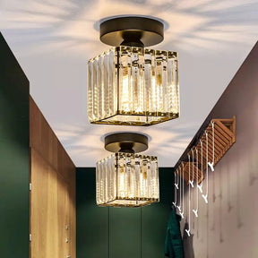 Lâmpada Led Moderna Para Corredor Com LumináRia De Teto De Cristal Para Corredor, Varanda 3 Cores 85V-256V