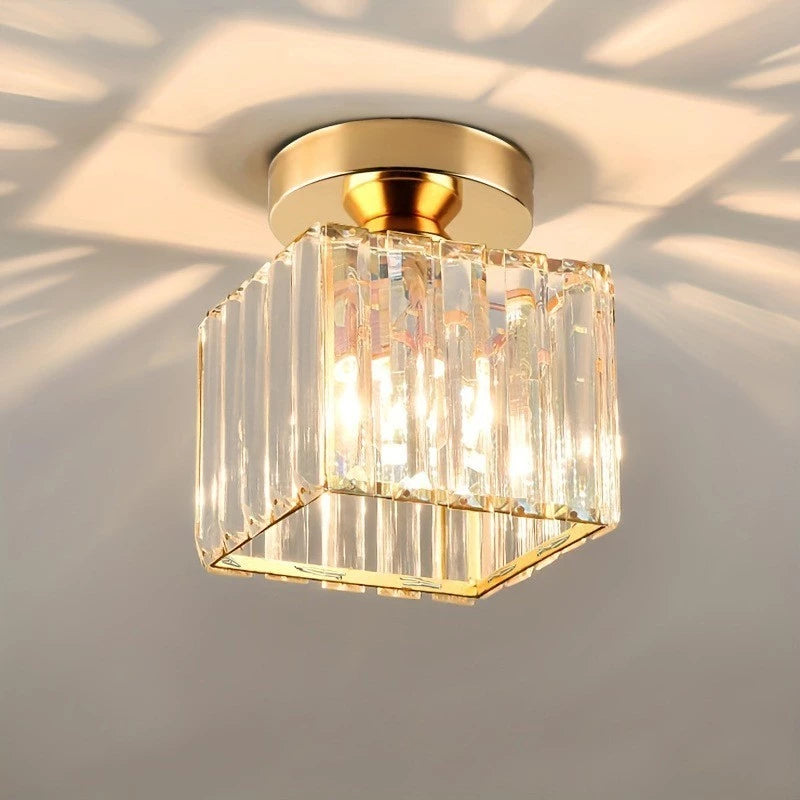 Lâmpada Led Moderna Para Corredor Com LumináRia De Teto De Cristal Para Corredor, Varanda 3 Cores 85V-256V