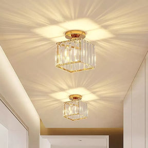 Lâmpada Led Moderna Para Corredor Com LumináRia De Teto De Cristal Para Corredor, Varanda 3 Cores 85V-256V