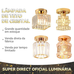 Lâmpada Led Moderna Para Corredor Com LumináRia De Teto De Cristal Para Corredor, Varanda 3 Cores 85V-256V