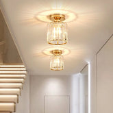 Lâmpada Led Moderna Para Corredor Com LumináRia De Teto De Cristal Para Corredor, Varanda 3 Cores 85V-256V