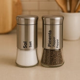 Conjunto de Saleiro Pimenta em 2 Peças Inox