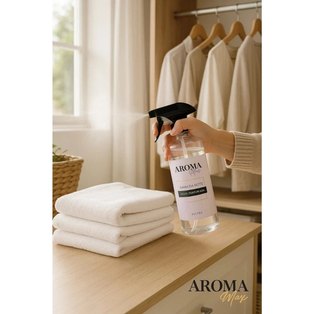 Água Perfumada 1 litro para Lençóis, Roupas e Tecidos + Borrifador