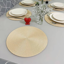 Kit com 6 Peças de Jogo Americano Redondo Sousplat