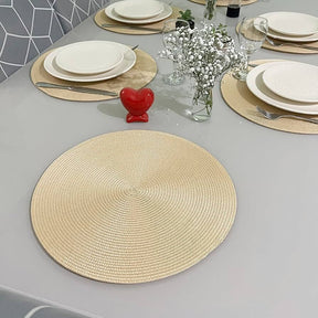 Kit com 6 Peças de Jogo Americano Redondo Sousplat