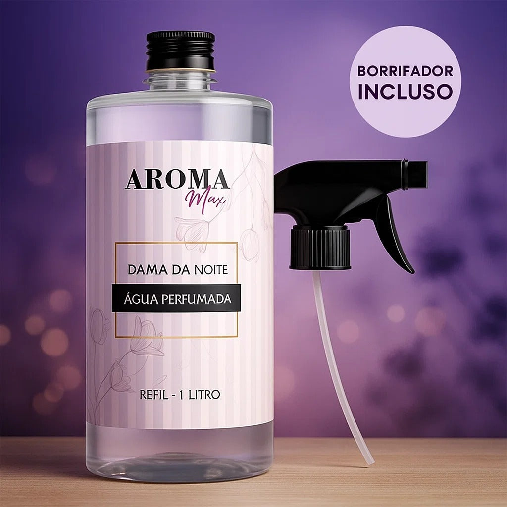 Água Perfumada 1 litro para Lençóis, Roupas e Tecidos + Borrifador