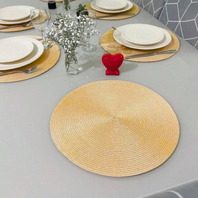 Kit com 6 Peças de Jogo Americano Redondo Sousplat