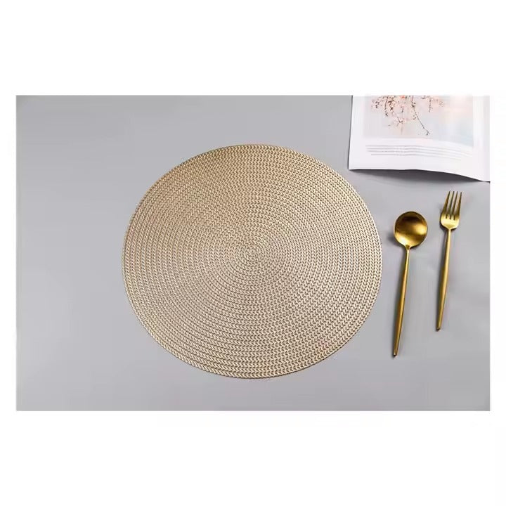 Kit com 6 Peças de Jogo Americano Redondo Sousplat