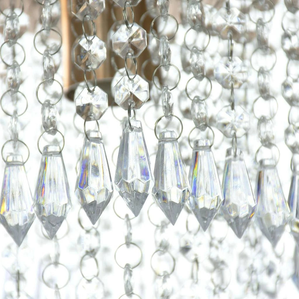 Lustre Pendente De Cristal Acrilico Manucrillic Cobre